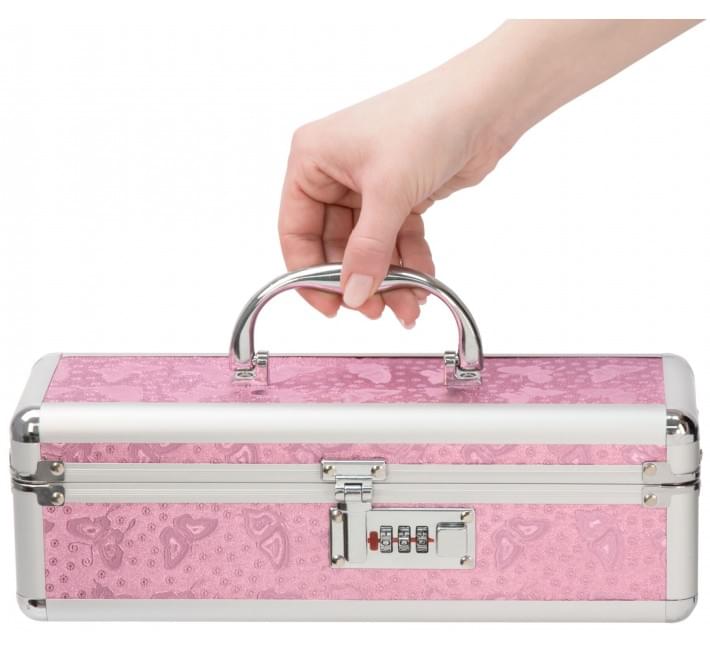 Кейс для зберігання секс-іграшок Powerbullet - Lockable Vibrator Case з кодовим замком Рожевий