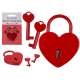 Металлический замок с двумя ключиками OOTB Heart Padlock, 6 см
