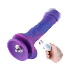 Фалоімітатор з вібрацією для секс-машин Hismith 8.2 Purple Silicone Dildo with Vibe, KlicLok