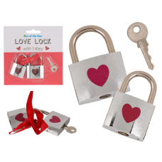 Металлические замочки с ключиком OOTB Love Lock, 4,7 см и 5 см
