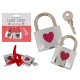Металлические замочки с ключиком OOTB Love Lock, 4,7 см и 5 см