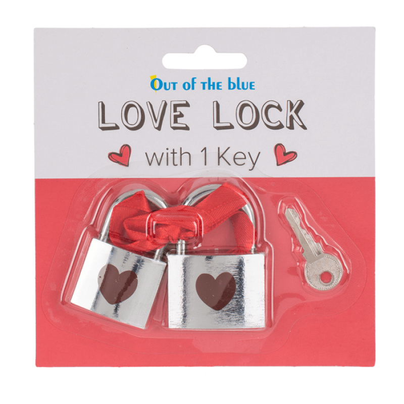 Металлические замочки с ключиком OOTB Love Lock, 4,7 см и 5 см