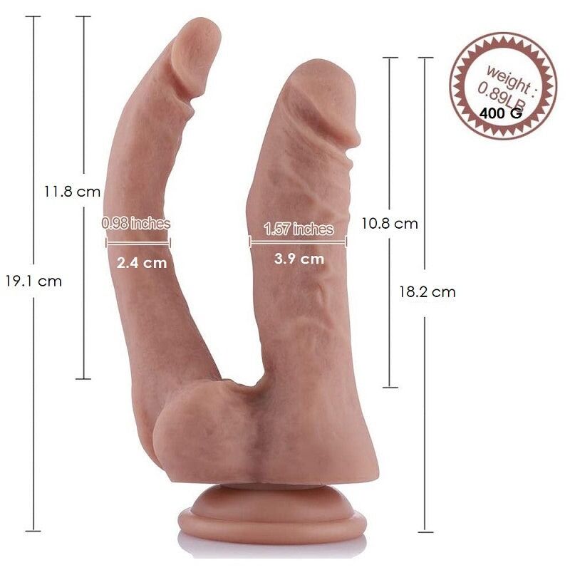 Подвійний фалоімітатор Hismith 9.8 Double Penetrator Silicone Dildo