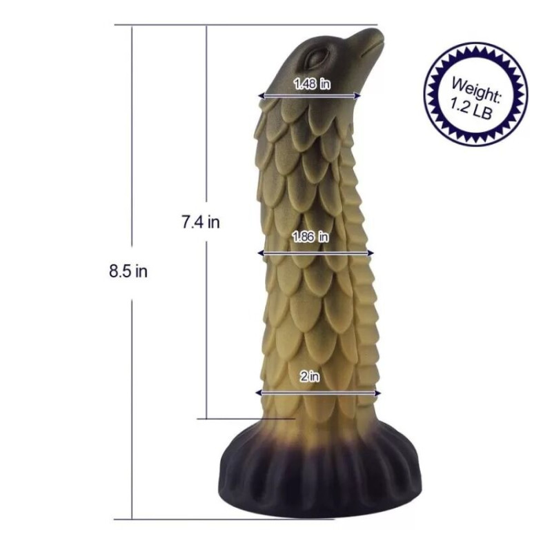 Силіконовий дилдо Hismith 8.5 Squama Beast Silicone Dildo Monster Series