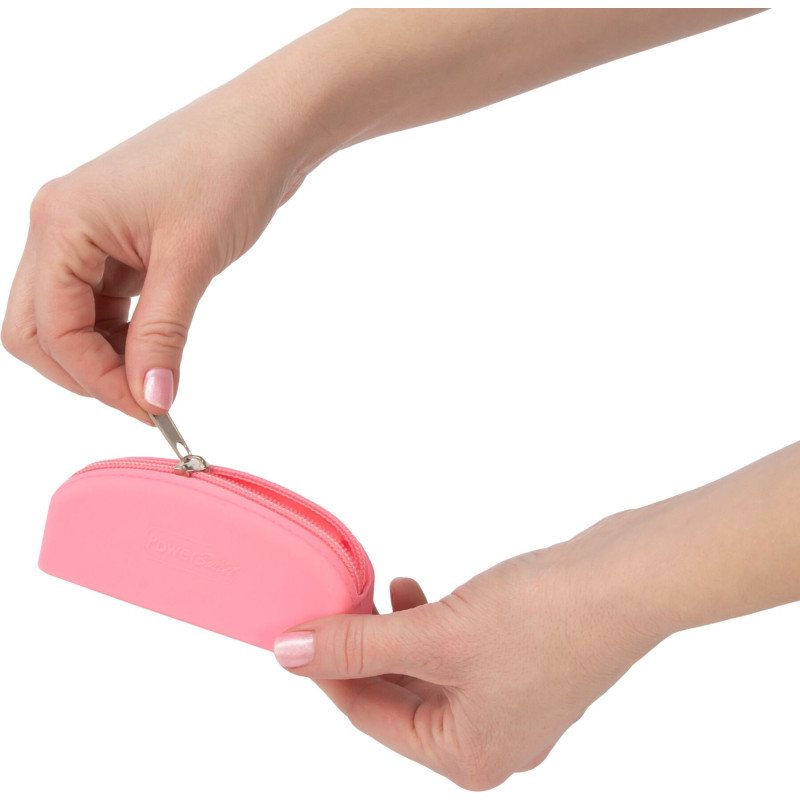 Сумка для зберігання секс-іграшок PowerBullet Silicone Zippered Bag Рожева