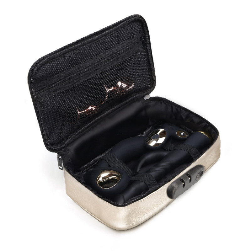 Кейс для іграшок Dorcel DISCREET BOX LUXURY GOLD, кодовий замок, 27×16×7,62 см