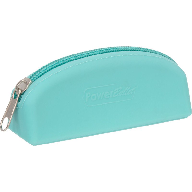 Сумка для зберігання секс-іграшок PowerBullet Silicone Zippered Bag Бірюзова