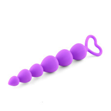 Анальний ланцюжок B - Series HeavyFun Anal Beads Heart Purple