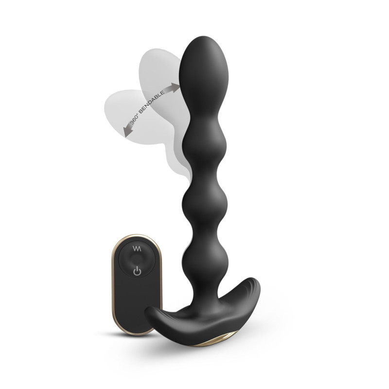 Анальный вибратор-ожерелье Dorcel FLEXI BALLS, гибкий ствол, пульт ДУ
