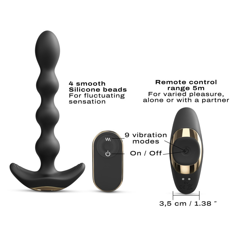 Анальный вибратор-ожерелье Dorcel FLEXI BALLS, гибкий ствол, пульт ДУ