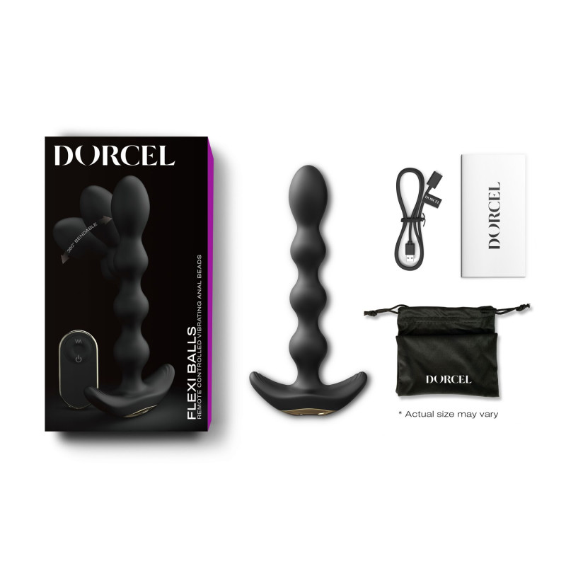 Анальный вибратор-ожерелье Dorcel FLEXI BALLS, гибкий ствол, пульт ДУ