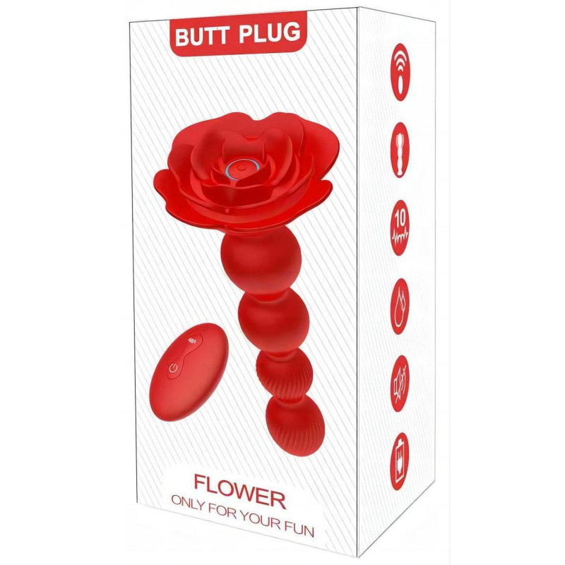 Анальний стимулятор B - Series Cute Rose Rotating Anal Beads