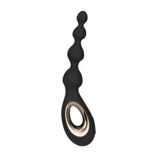 Анальные бусы с вибрацией LELO Soraya Beads Black, разный диаметр бусин, 8 режимов