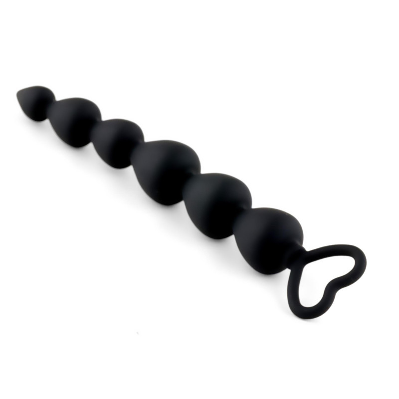 Анальний ланцюжок B - Series HeavyFun Anal Beads Heart Black