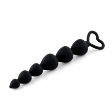 Анальний ланцюжок B - Series HeavyFun Anal Beads Heart Black