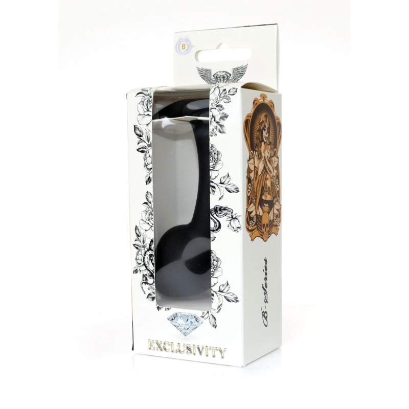 Анальна пробка B - Series HeavyFun Curved Silicone Black Plug L