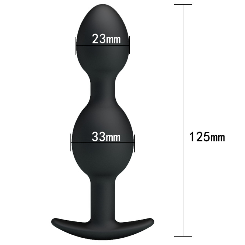 Анальна пробка Pretty Love silicone Anal balls Чорна BI0396