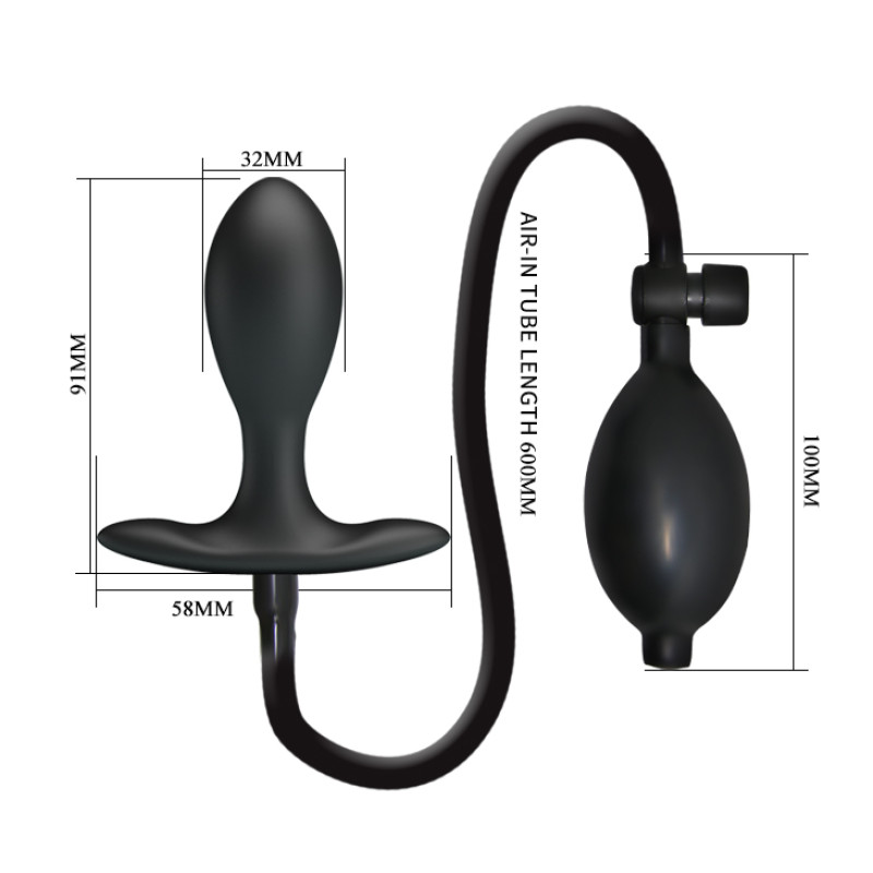 Анальна пробка Pretty Love Inflatable Anal Plug Black