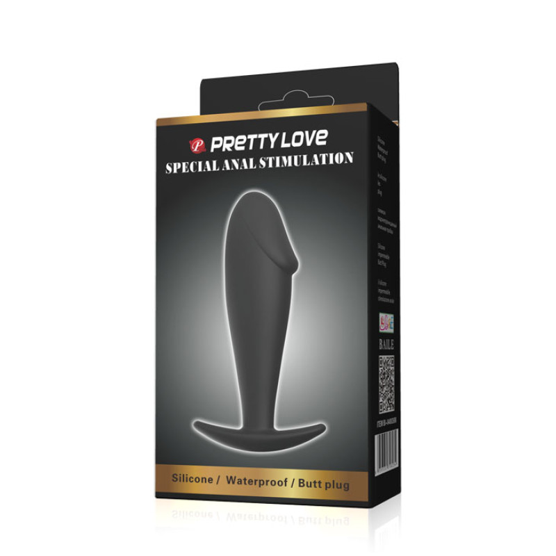 Анальная пробка Pretty Love Anal Butt Plug Penis Shaped Черная