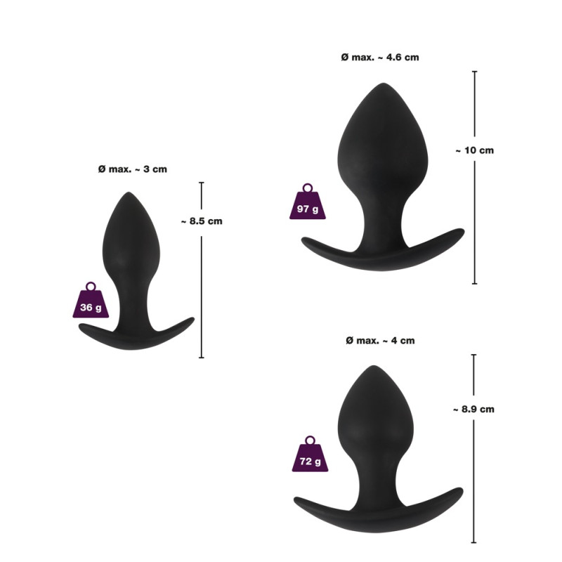 Набір анальних пробок - Black Velvets Anal Trainer Set