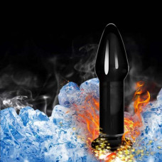 Анальна пробка LoveToy Glass Romance 5" Black