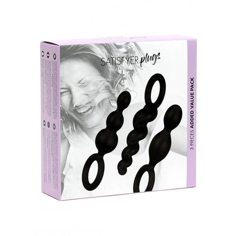 Набор анальных пробок Satisfyer Plugs black 3 шт
