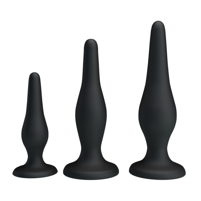 Анальные пробки Pretty Love Begginer's Mini Anal Kit Черная