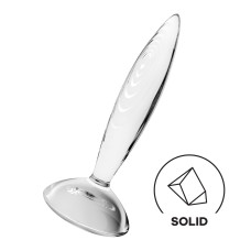 Стеклянная анальная пробка Satisfyer Sparkling Crystal, очень прочная, термостойкая