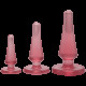 Набор анальных пробок Doc Johnson Crystal Jellies Anal Initiation Kit Розовый