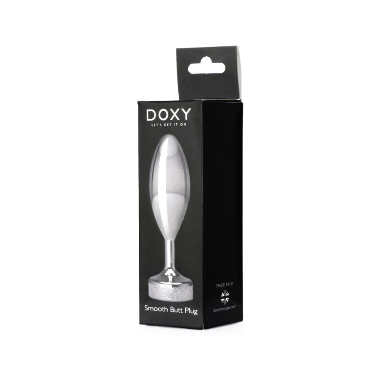 Металлическая анальная пробка DOXY Butt Plug SMOOTH, гладкая, диаметр 3,3 см.