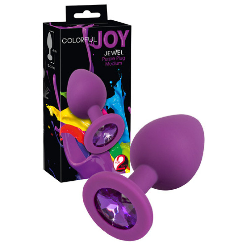 Анальна пробка You2Toys Colorful Joy jewel Фіолетова