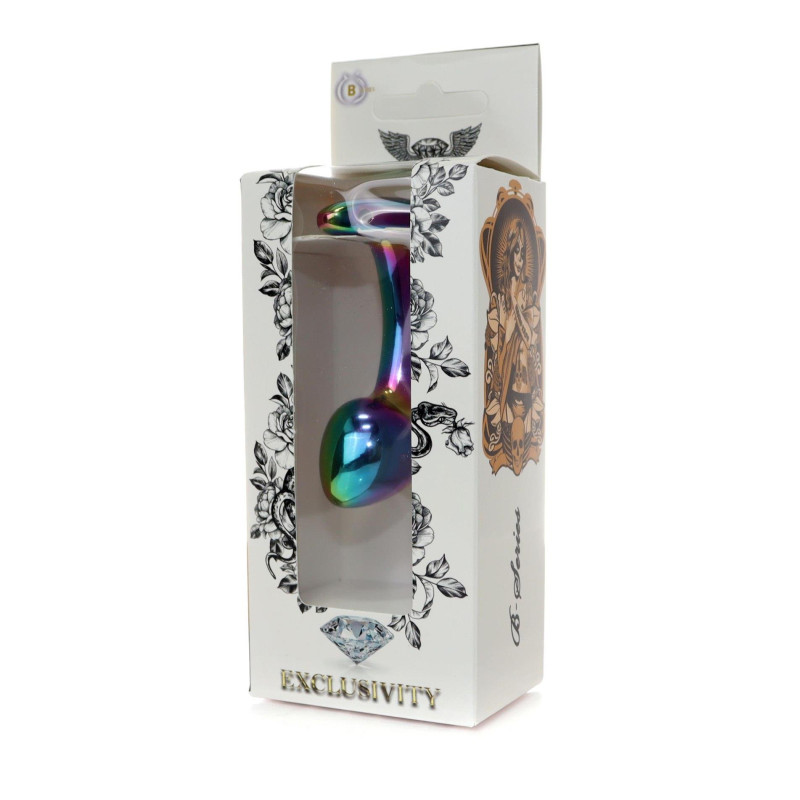 Анальна пробка B - Series HeavyFun Curved Jewellery Multicolour Plug S