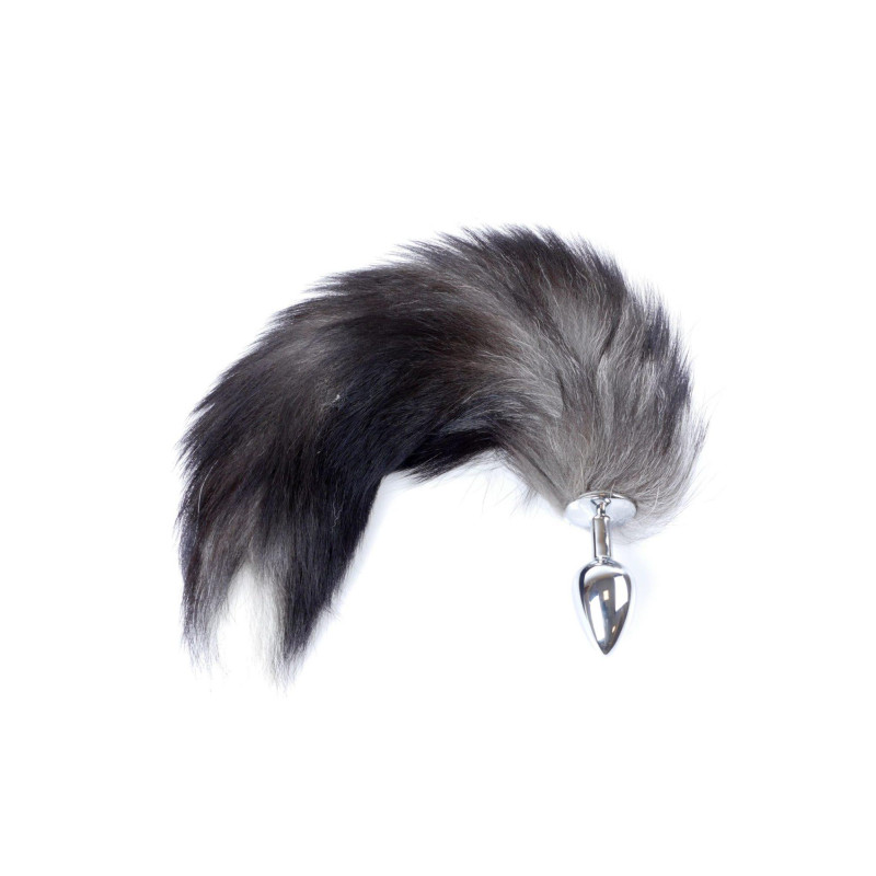 Анальная пробка B-Series HeavyFun Fox Tail, диаметр 2,7 см, длина 6,5 см, Black
