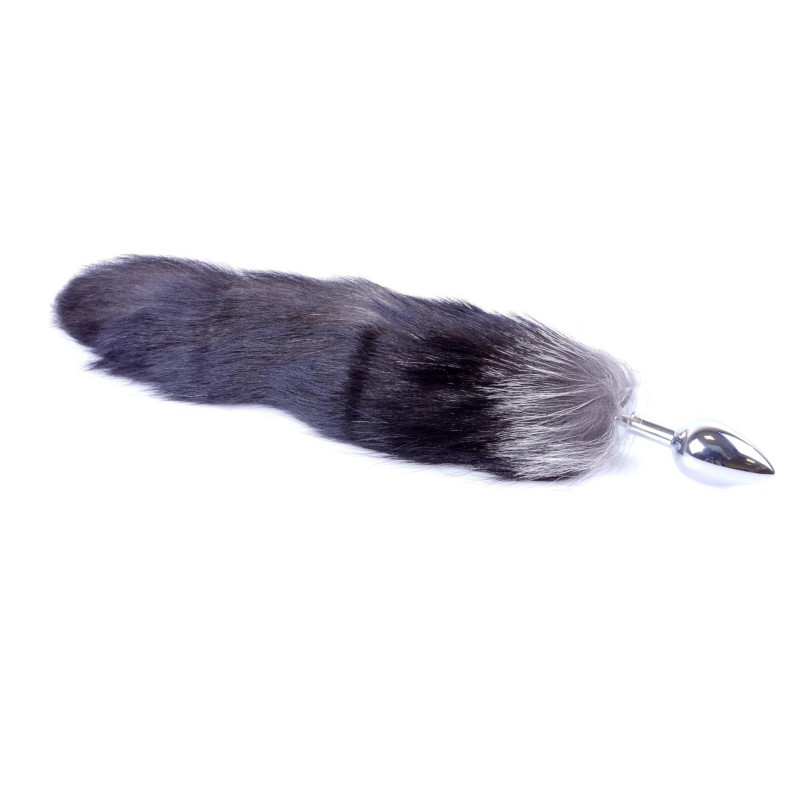 Анальная пробка B-Series HeavyFun Fox Tail, диаметр 2,7 см, длина 6,5 см, Black
