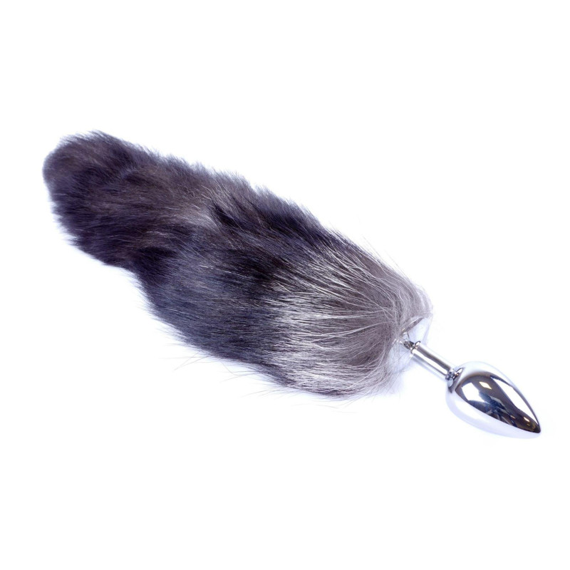 Анальная пробка B-Series HeavyFun Fox Tail, диаметр 2,7 см, длина 6,5 см, Black