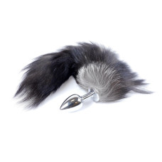 Анальная пробка B-Series HeavyFun Fox Tail, диаметр 2,7 см, длина 6,5 см, Black