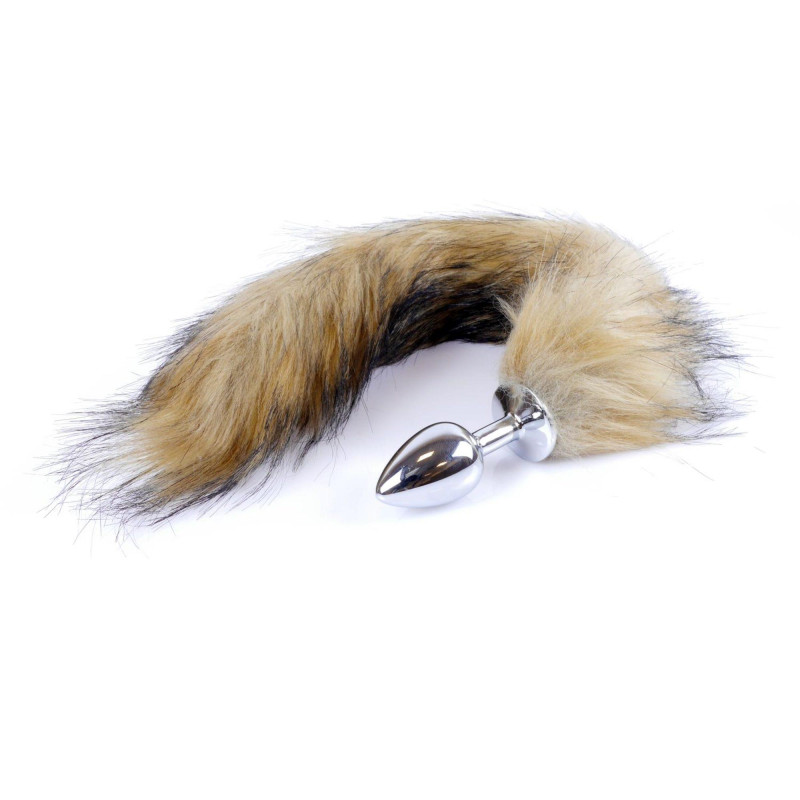 Анальная пробка B – Series HeavyFun Fox Tail, диаметр 2,7 см, длина 6,5 см, Brown