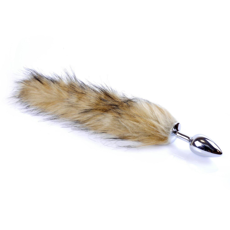 Анальная пробка B – Series HeavyFun Fox Tail, диаметр 2,7 см, длина 6,5 см, Brown