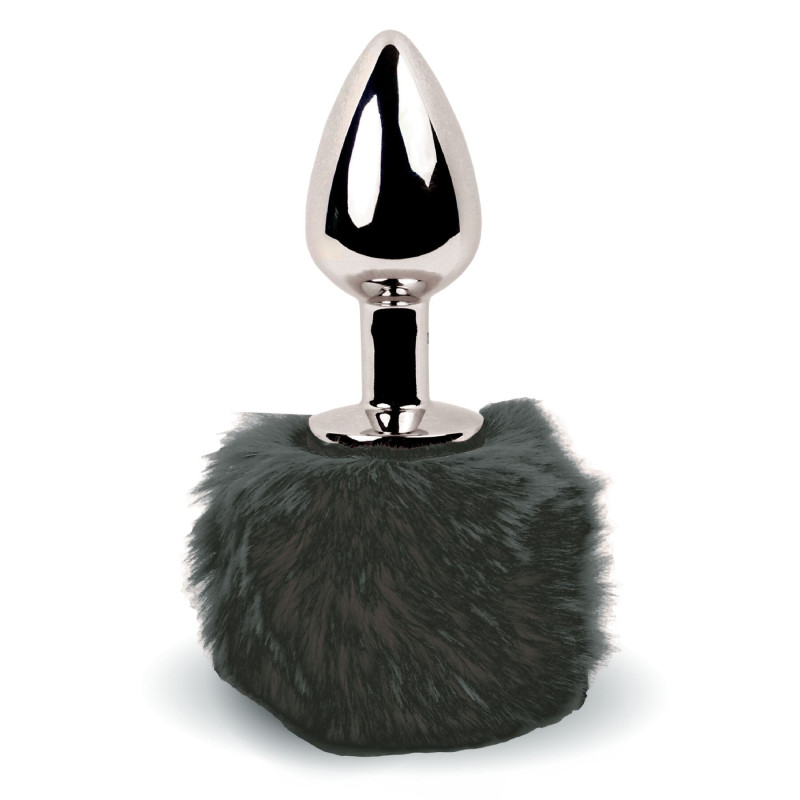 Анальная пробка FeelzToys Bunny Tails Butt Plug Черная