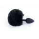 Анальная пробка B - Series HeavyFun Bunny Tail Silicone Black Plug Black