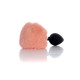 Анальная пробка B - Series HeavyFun Bunny Tail Silicone Black Plug Peach