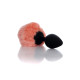 Анальная пробка B - Series HeavyFun Bunny Tail Silicone Black Plug Peach