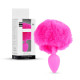 Анальная пробка B - Series HeavyFun Bunny Tail Silicone Pink Plug Pink