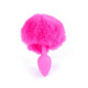Анальная пробка B - Series HeavyFun Bunny Tail Silicone Pink Plug Pink