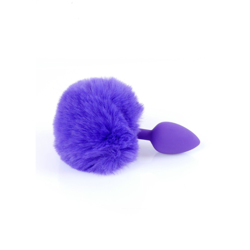 Анальная пробка B - Series HeavyFun Bunny Tail Silicone Purple Plug Purple
