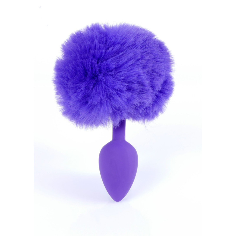 Анальная пробка B - Series HeavyFun Bunny Tail Silicone Purple Plug Purple