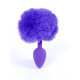 Анальная пробка B - Series HeavyFun Bunny Tail Silicone Purple Plug Purple