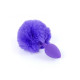 Анальная пробка B - Series HeavyFun Bunny Tail Silicone Purple Plug Purple