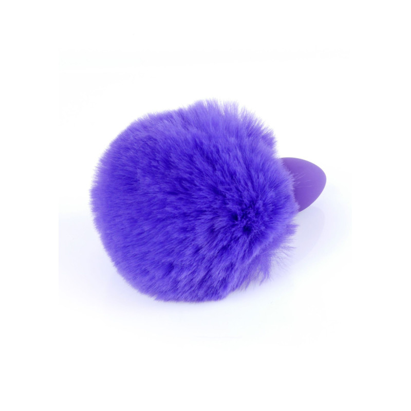 Анальная пробка B - Series HeavyFun Bunny Tail Silicone Purple Plug Purple