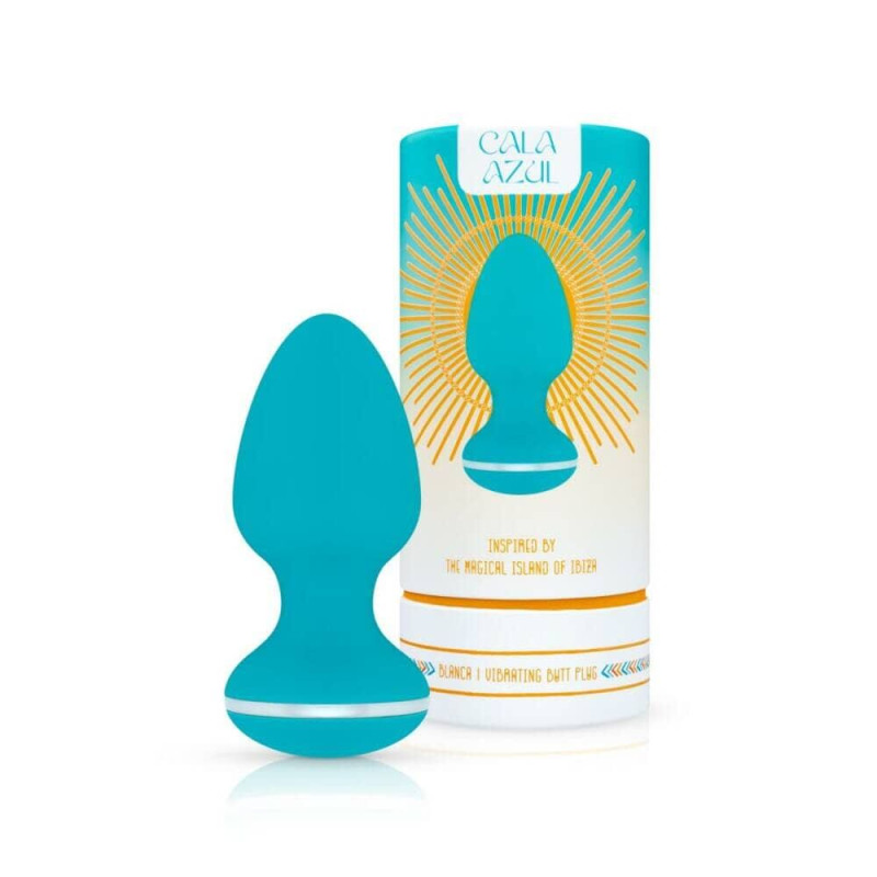 Анальная вибропробка Cala Azul – Blanca Vibrating anal plug, 10 режимов